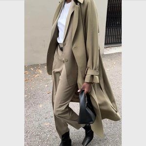 OAK+FORT OVERSIZED TRENCH COAT